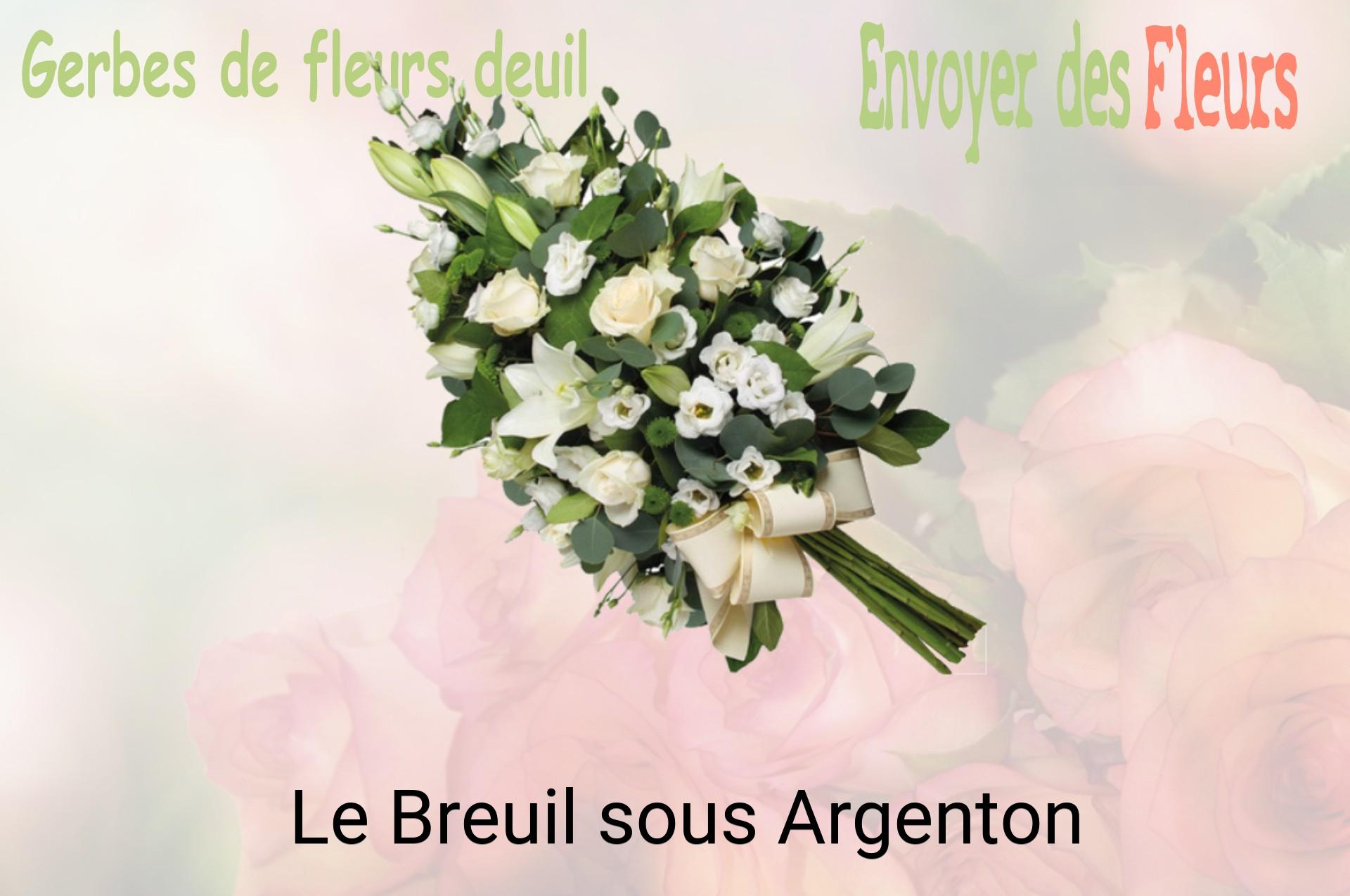 Gerbe de fleurs de deuil livrée à Le Breuil-sous-Argenton